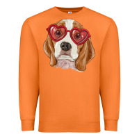 Carrot beagle with love glasses Premium Sweatshirt - RanaPortraitStore