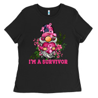 Black i'm a survivor gnome Ladies Tee - BarkalooDesign