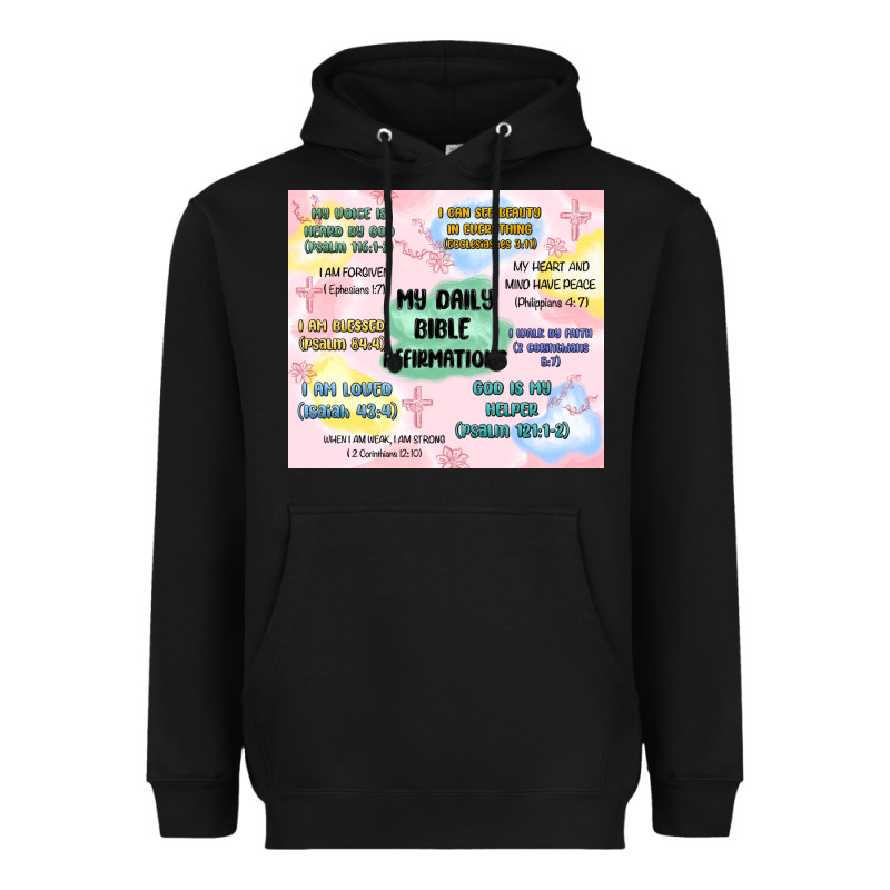 Daily Bible Affirmations Heavyweight Hoodie by MaliasSmallBusiness | Teevron