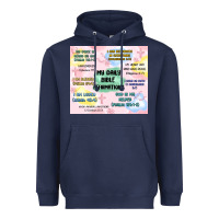 Navy daily bible affirmations Heavyweight Hoodie - MaliasSmallBusiness