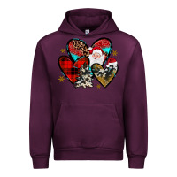 Mauve Wine Christmas heart Urban Hoodie - JahusDesignShop