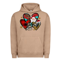 Pigment Burro Christmas heart Urban Hoodie - JahusDesignShop