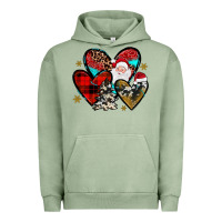 Pigment Oil Green Christmas heart Urban Hoodie - JahusDesignShop