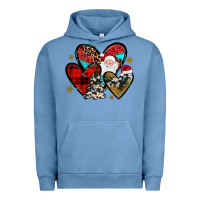 Pigment Pebble Blue Christmas heart Urban Hoodie - JahusDesignShop