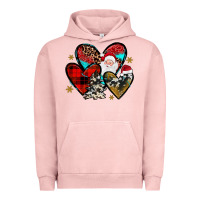 Pigment Salmon Christmas heart Urban Hoodie - JahusDesignShop