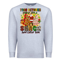 Heather Grey torn between looki like a snack and eatin one Premium Sweatshirt - Zillion Design Studio