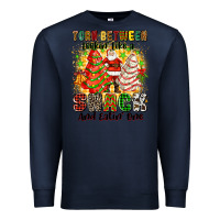 Navy torn between looki like a snack and eatin one Premium Sweatshirt - Zillion Design Studio