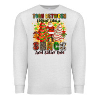 Oatmeal Heather torn between looki like a snack and eatin one Premium Sweatshirt - Zillion Design Studio