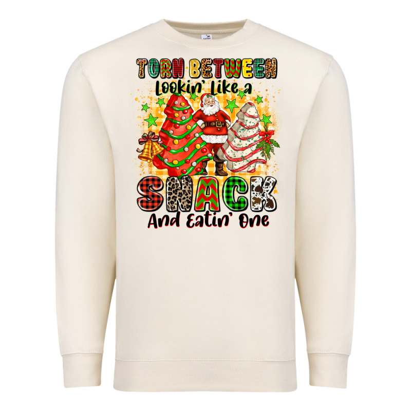 Torn Between Looki Like A Snack And Eatin One Premium Sweatshirt by Zillion Design Studio | Teevron