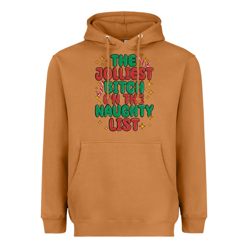The Jolliest Bitch On The Naughty List Heavyweight Hoodie by MaliasSmallBusiness | Teevron