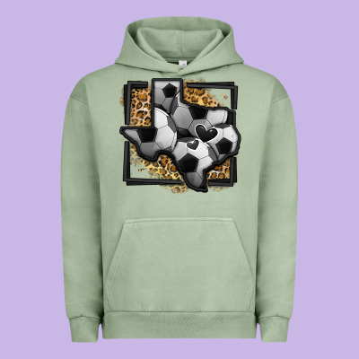 Leopard Soccer Texas Map Urban Hoodie Designed By Jasminsmagicworld