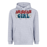 Heather Grey american girl Heavyweight Hoodie - MaliasSmallBusiness