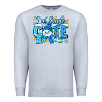 Heather Grey im snow cute Premium Sweatshirt - Zillion Design Studio