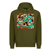 Army Green cancer turquoise cowhide Premium Hoodie - RanaPortraitStore