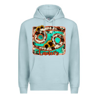 Blue Mist cancer turquoise cowhide Premium Hoodie - RanaPortraitStore