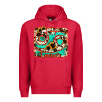 Cardinal cancer turquoise cowhide Premium Hoodie - RanaPortraitStore
