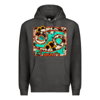 Charcoal Heather cancer turquoise cowhide Premium Hoodie - RanaPortraitStore