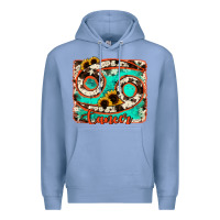 Colony Blue cancer turquoise cowhide Premium Hoodie - RanaPortraitStore