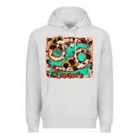 Dove Grey cancer turquoise cowhide Premium Hoodie - RanaPortraitStore