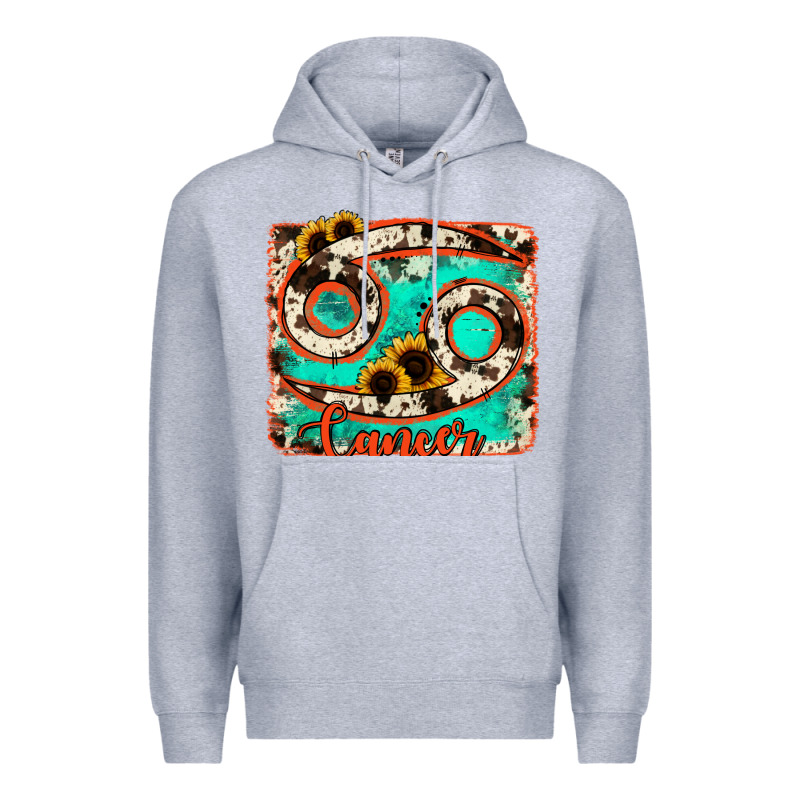 Cancer Turquoise Cowhide Premium Hoodie by RanaPortraitStore | Teevron