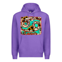 Purple cancer turquoise cowhide Premium Hoodie - RanaPortraitStore