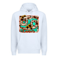 White cancer turquoise cowhide Premium Hoodie - RanaPortraitStore
