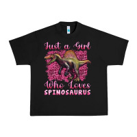 Black just a girl who loves baby spinosaurus Urban Heavy Tee - Artiststas