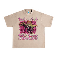 French Oak just a girl who loves baby spinosaurus Urban Heavy Tee - Artiststas