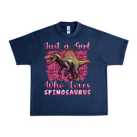 Navy just a girl who loves baby spinosaurus Urban Heavy Tee - Artiststas