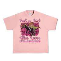 Salmon just a girl who loves baby spinosaurus Urban Heavy Tee - Artiststas
