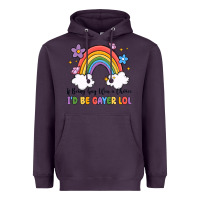 Plum if being gay was a choice i'd be gayer lol Heavyweight Hoodie - MaliasSmallBusiness