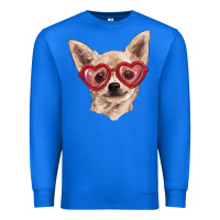 True Royal chihuahua dog with love glasses Premium Sweatshirt - RanaPortraitStore