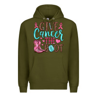 Army Green give cancer the boot Premium Hoodie - JahusDesignShop