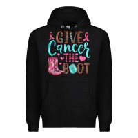 Black give cancer the boot Premium Hoodie - JahusDesignShop