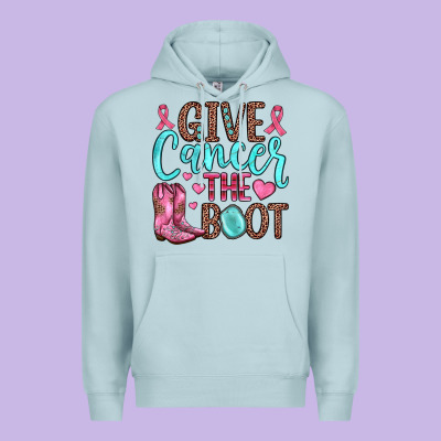 Give Cancer The Boot Premium Hoodie Designed By Jahusdesignshop