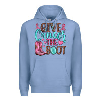 Colony Blue give cancer the boot Premium Hoodie - JahusDesignShop