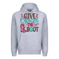 Heather Grey give cancer the boot Premium Hoodie - JahusDesignShop