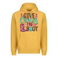 Mustard give cancer the boot Premium Hoodie - JahusDesignShop