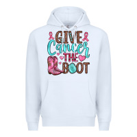 White give cancer the boot Premium Hoodie - JahusDesignShop