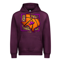 Mauve Wine leopard basketball texas map Urban Hoodie - Jasminsmagicworld