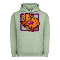 Pigment Oil Green leopard basketball texas map Urban Hoodie - Jasminsmagicworld