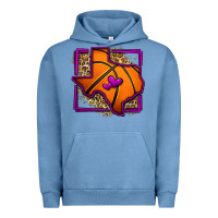 Pigment Pebble Blue leopard basketball texas map Urban Hoodie - Jasminsmagicworld