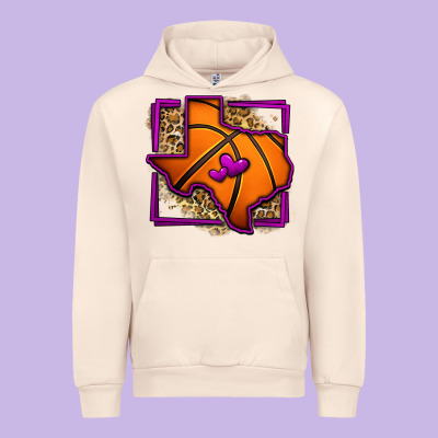 Leopard Basketball Texas Map Urban Hoodie Designed By Jasminsmagicworld