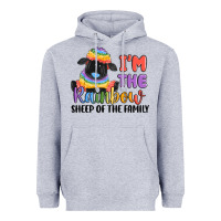 Heather Grey i'm the rainbow sheep of the family Heavyweight Hoodie - MaliasSmallBusiness