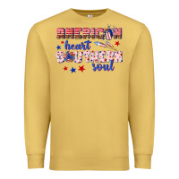 Antique Gold American heart southern soul Premium Sweatshirt - texasbilliewilder