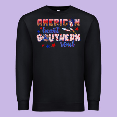Premium Sweatshirt American heart southern soul