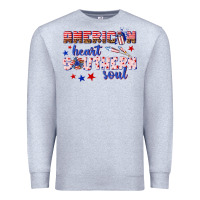 Heather Grey American heart southern soul Premium Sweatshirt - texasbilliewilder