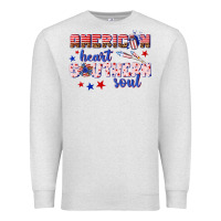 Oatmeal Heather American heart southern soul Premium Sweatshirt - texasbilliewilder