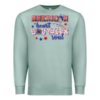 Seafoam American heart southern soul Premium Sweatshirt - texasbilliewilder