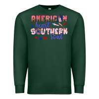 Sports Green American heart southern soul Premium Sweatshirt - texasbilliewilder